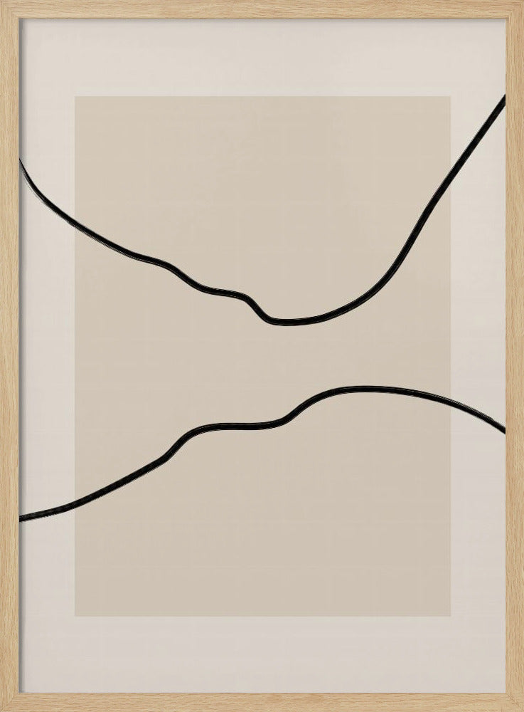 Weiche abstrakte Linienkunst | Poster
