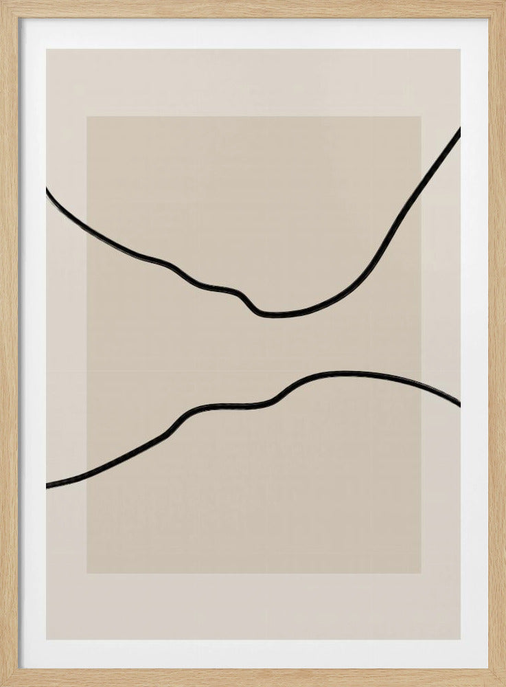Weiche abstrakte Linienkunst | Poster