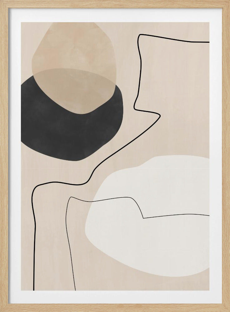 Organische Formen und Linien Malerei | Poster