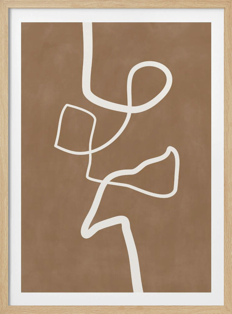 White Single Line Artwork | Poster