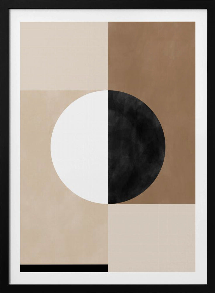Geometrische Formen mit einem zentralen Kreis | Poster
