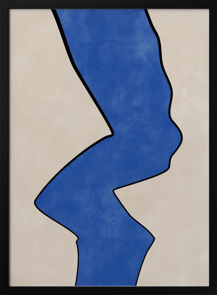 Kräftige blaue Kontur | Poster