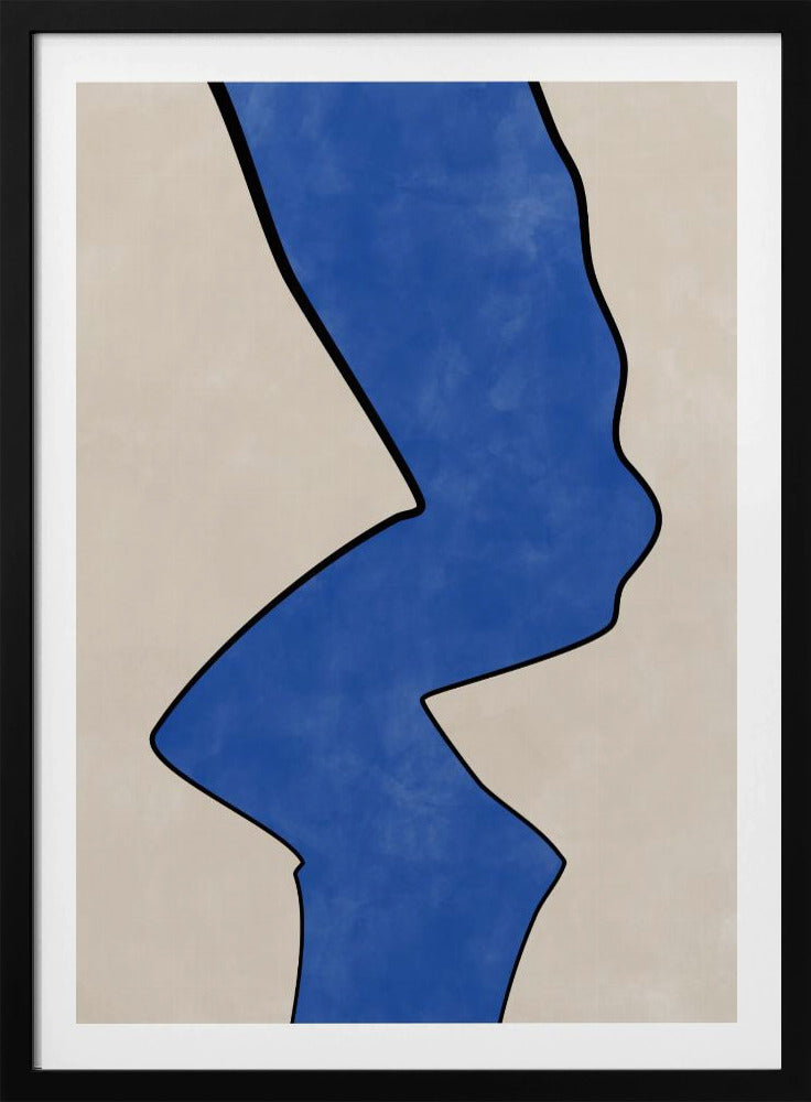 Kräftige blaue Kontur | Poster