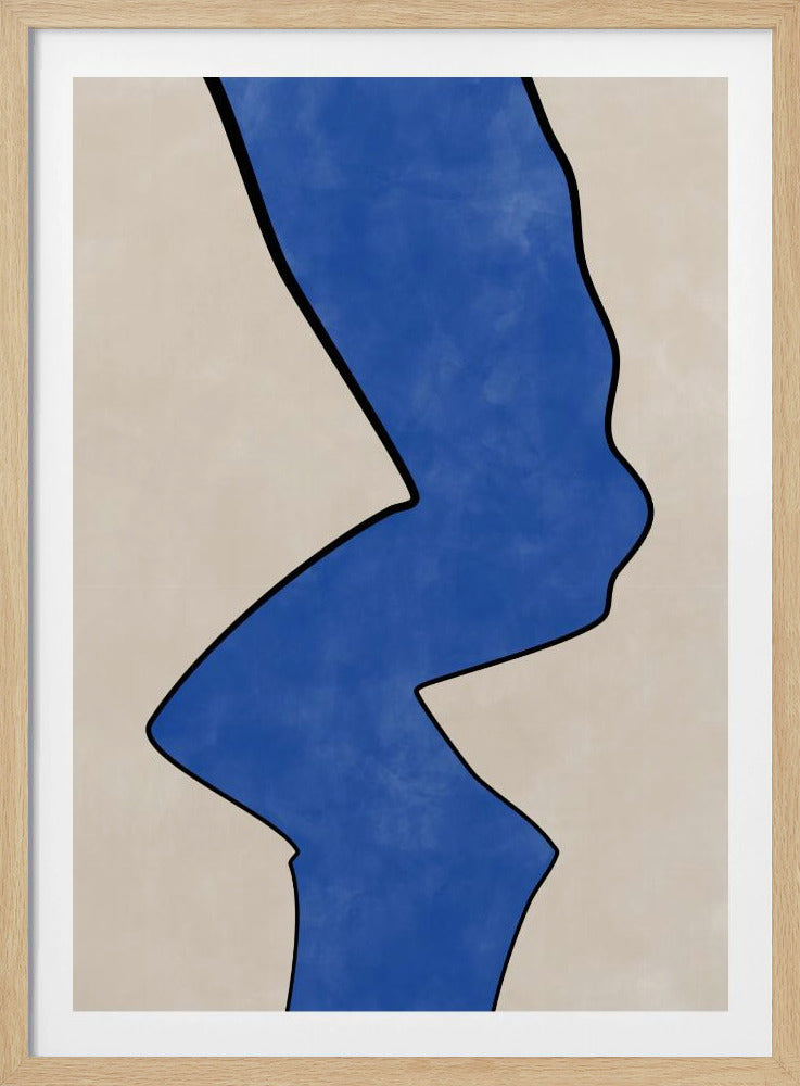 Kräftige blaue Kontur | Poster
