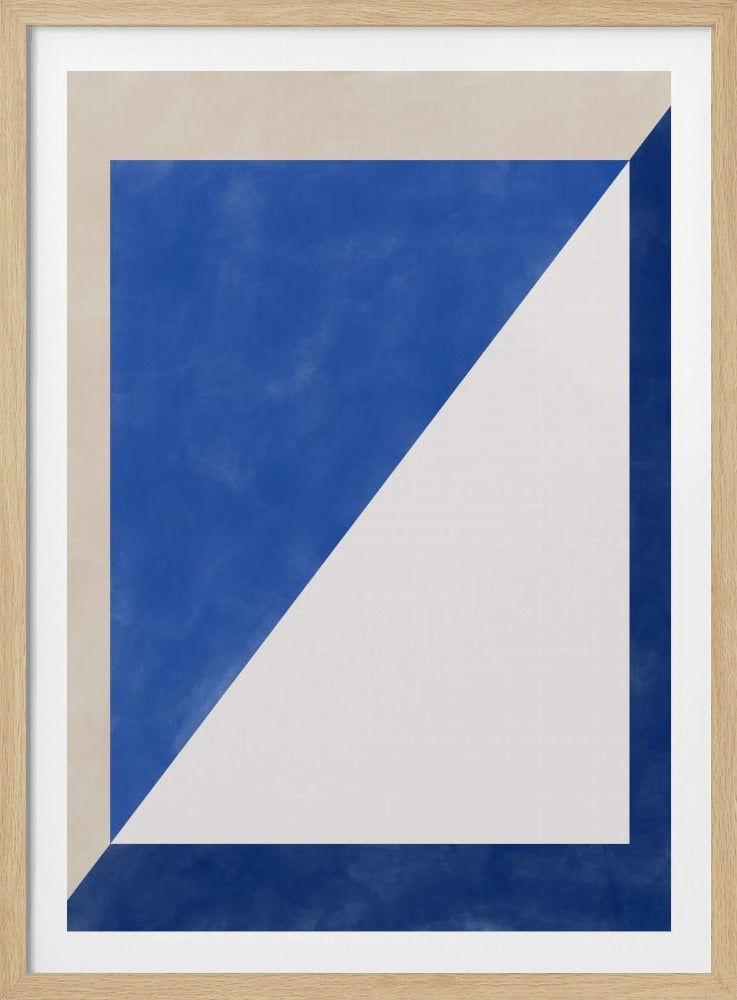 Blaues geometrisches Spiel | Poster