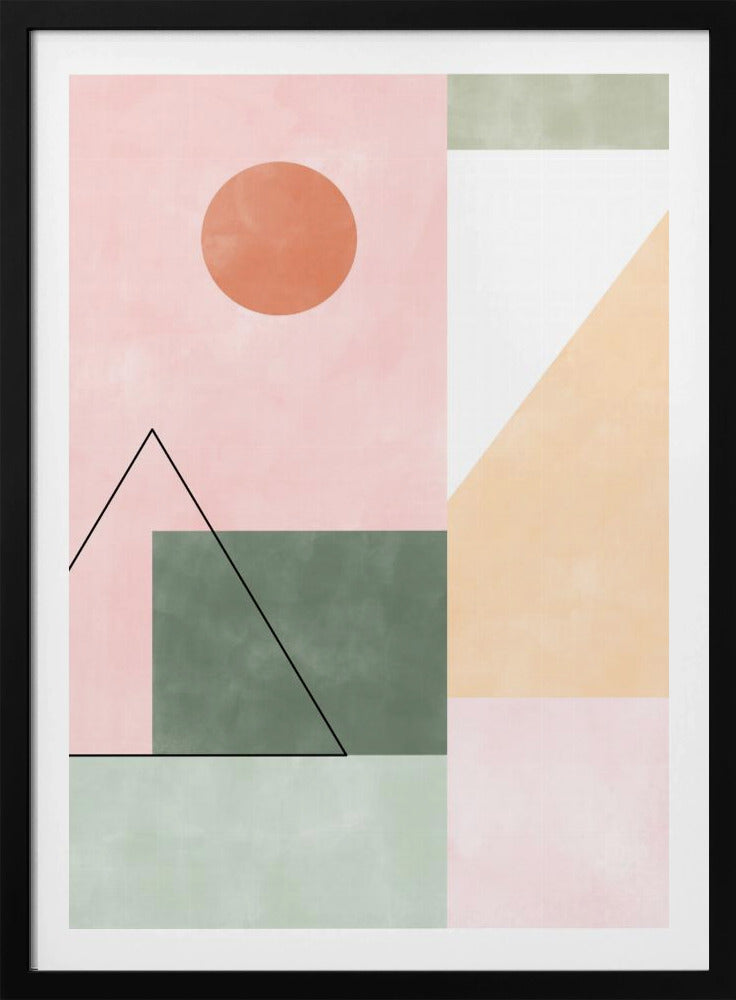 Pastelltöne mit minimalistischen Formen | Poster