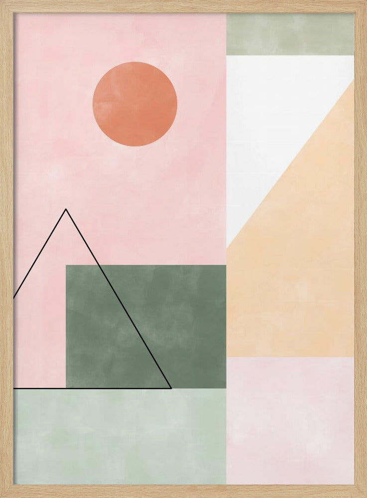 Pastelltöne mit minimalistischen Formen | Poster