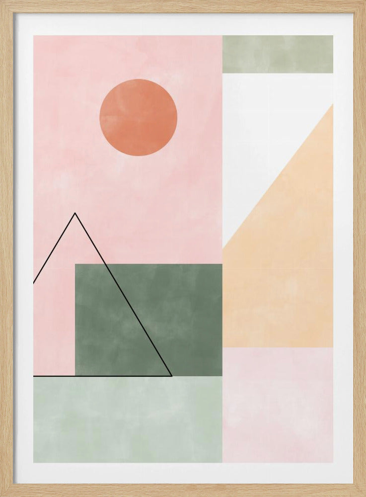 Pastelltöne mit minimalistischen Formen | Poster