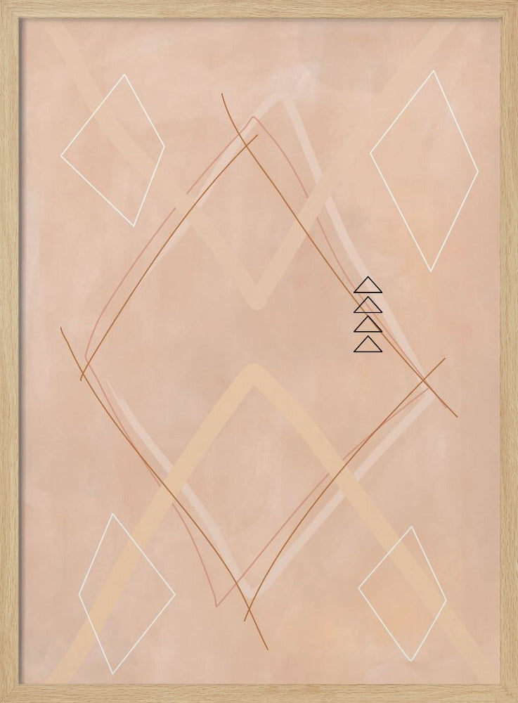 Abstrakte geometrische Kunst Beigetöne | Poster