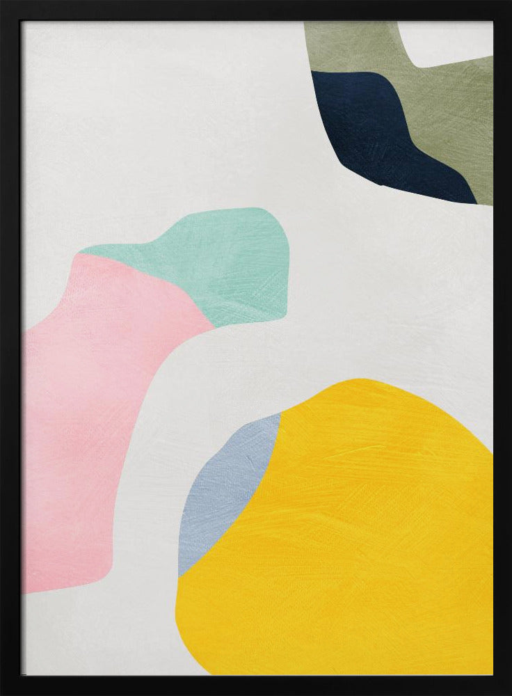 Pastellfarbene Minimalformen | Poster