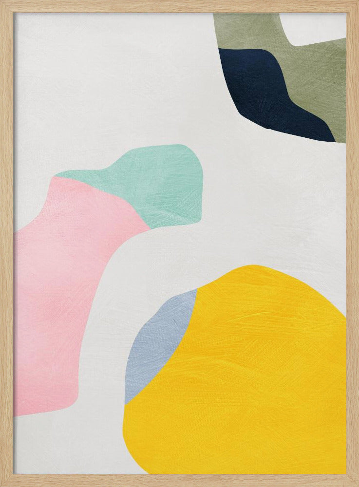 Pastellfarbene Minimalformen | Poster