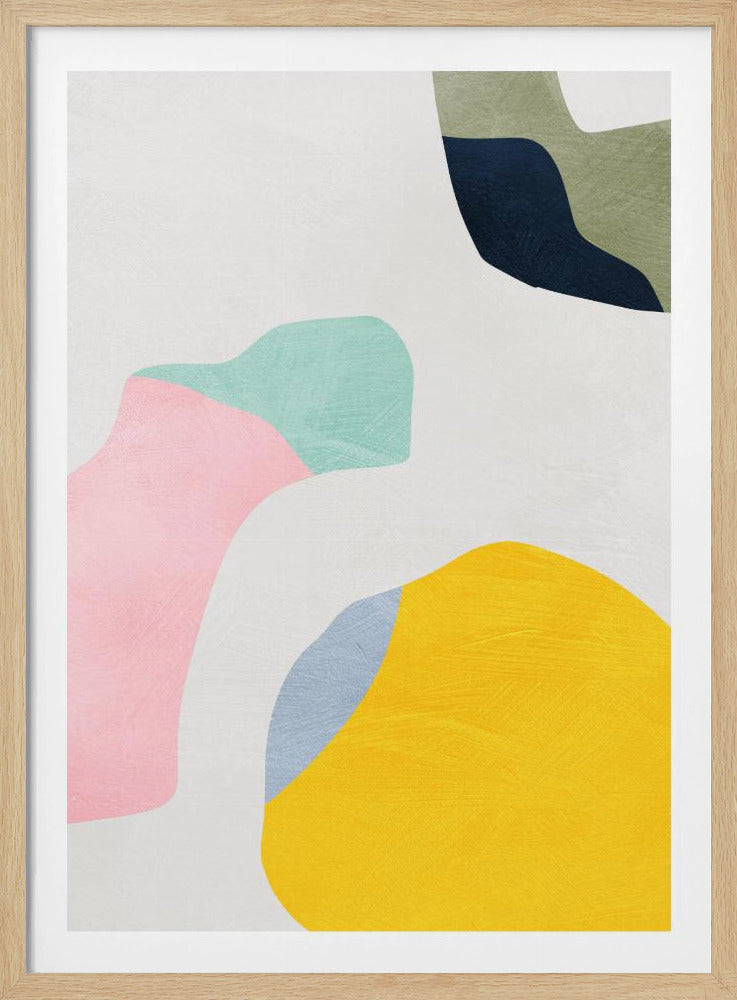 Pastellfarbene Minimalformen | Poster