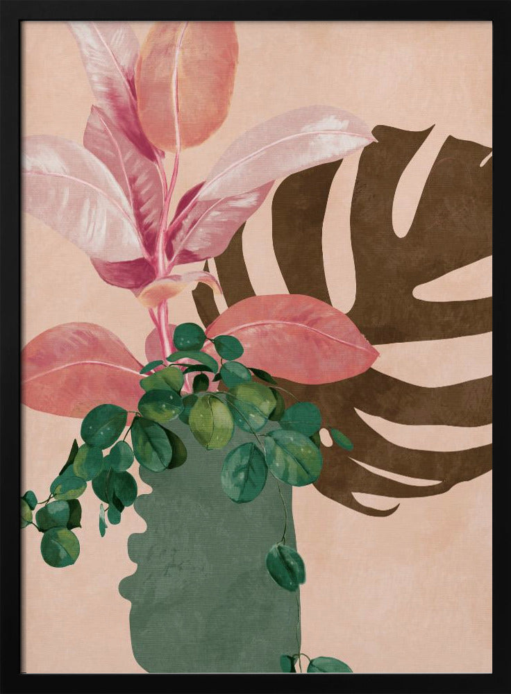 Leaves More 6 Pink | Poster