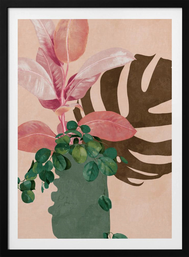 Blätter Mehr 6 Rosa | Poster