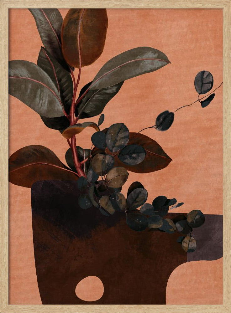 Leaves More 6 Red | Poster