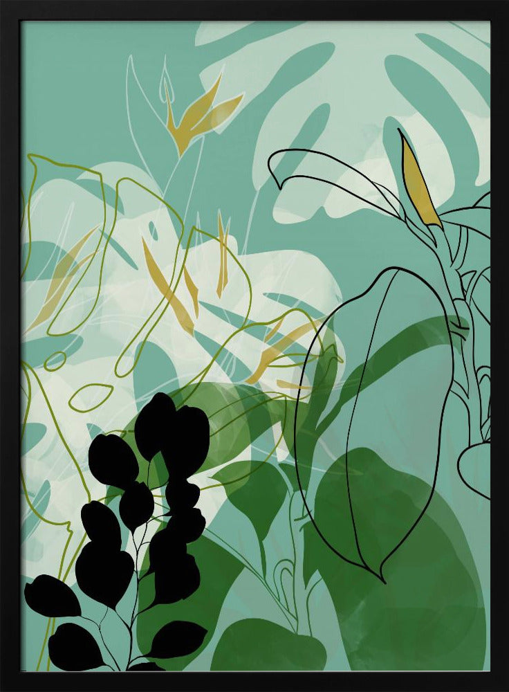 Leaves Line Boho2 | Poster