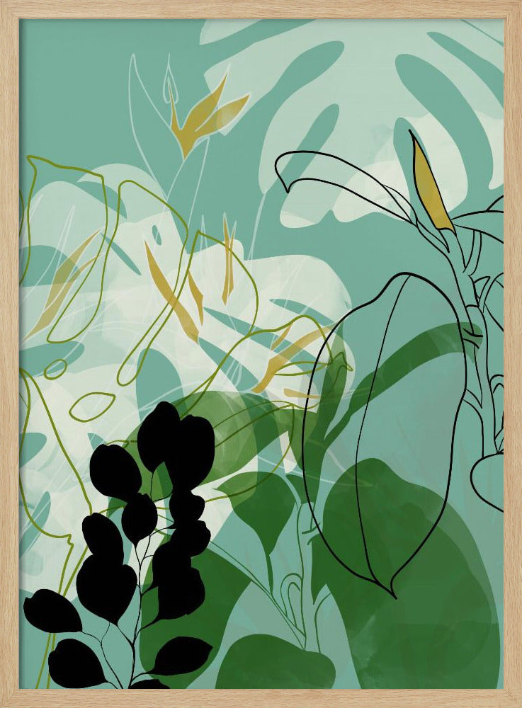 Leaves Line Boho2 | Poster
