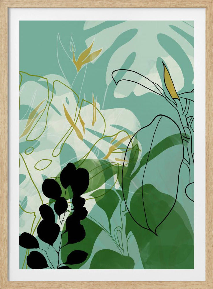 Leaves Line Boho2 | Poster