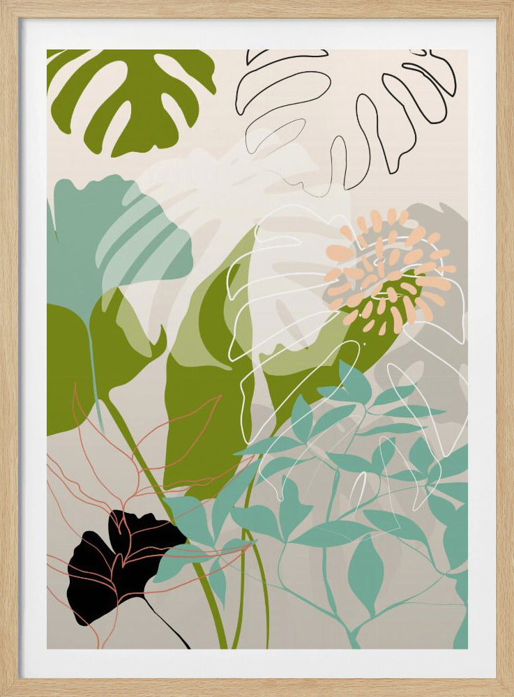 Leaves Line Boho3 Kopie | Poster