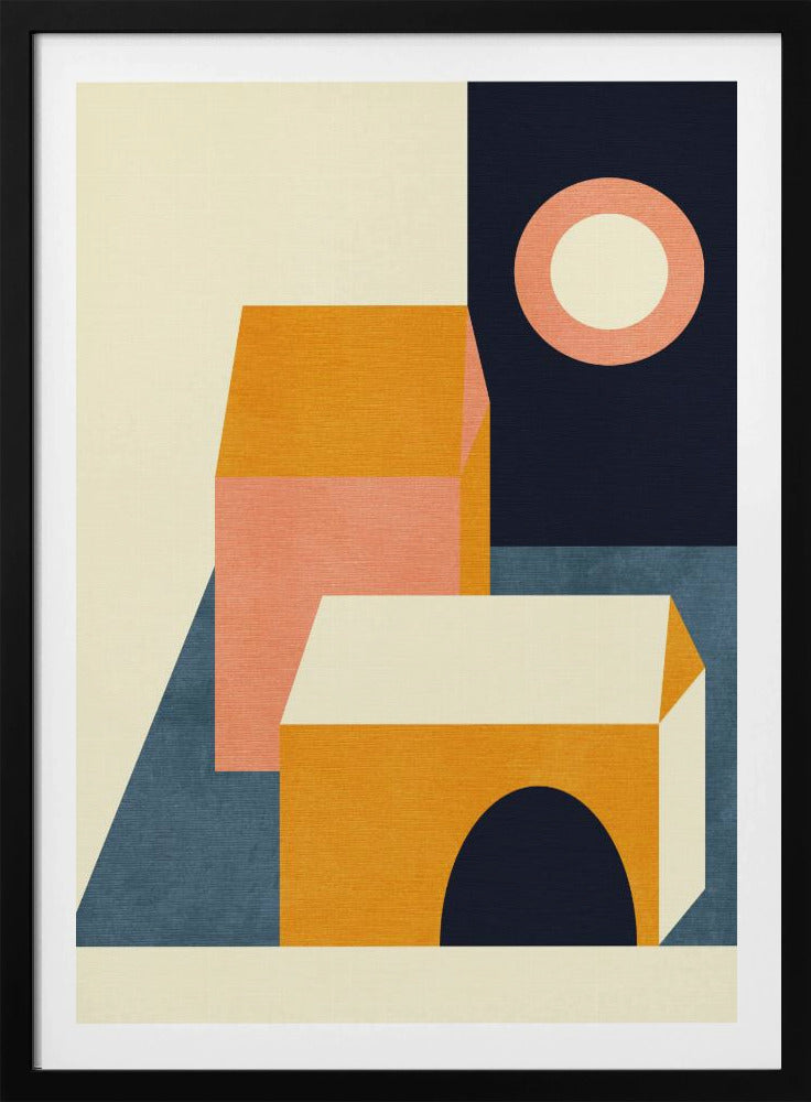 Regenbogen Plus Formen Blau Senf11 | Poster