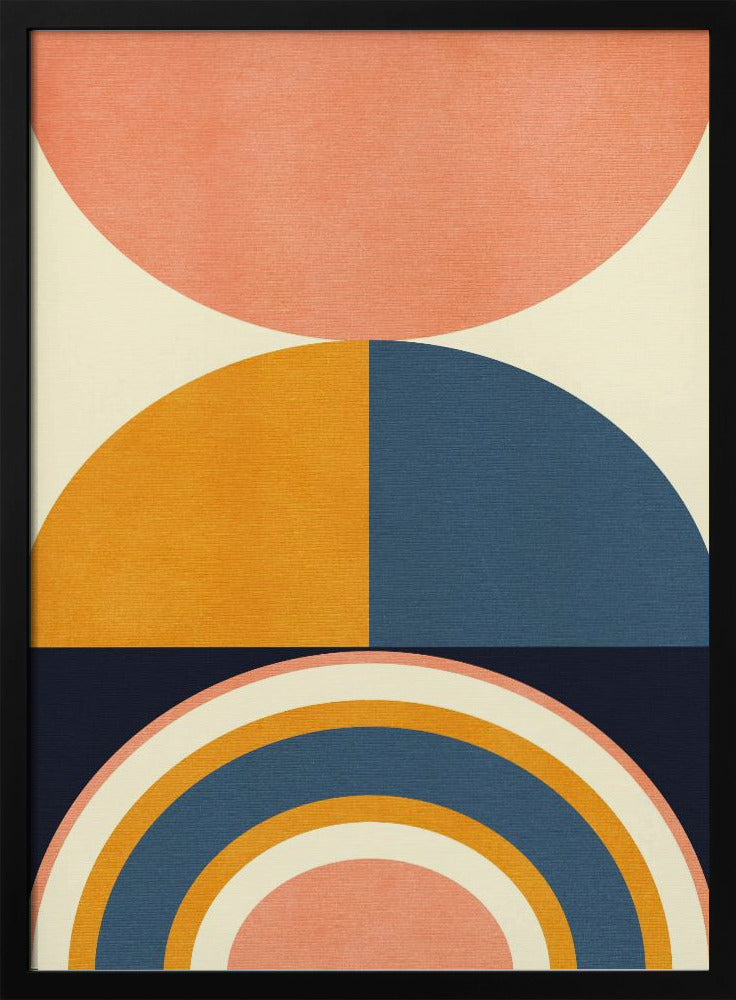 Regenbogen Plus Formen Blau Senf10 | Poster