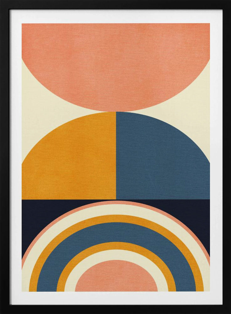 Regenbogen Plus Formen Blau Senf10 | Poster