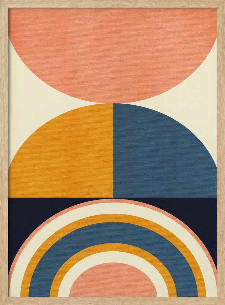 Regenbogen Plus Formen Blau Senf10 | Poster