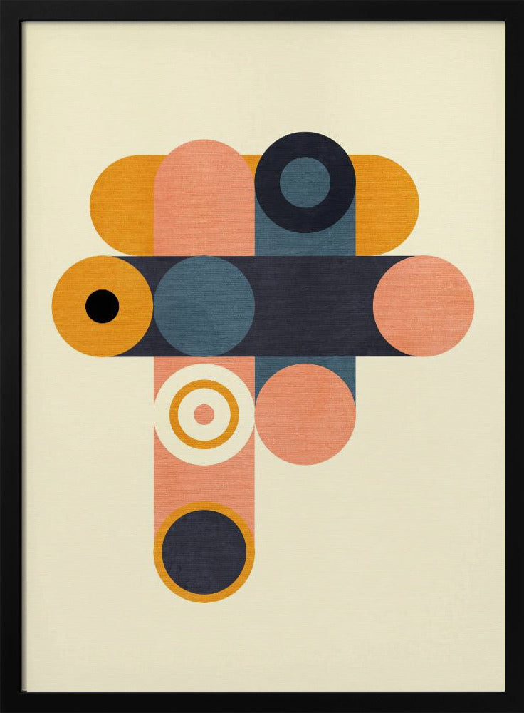 Regenbogen Plus Formen Blau Senf8 | Poster