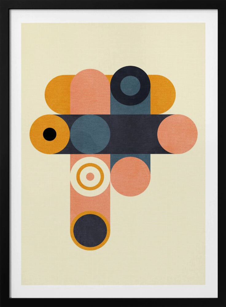 Regenbogen Plus Formen Blau Senf8 | Poster