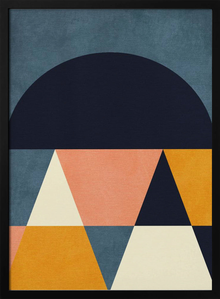 Regenbogen Plus Formen Blau Senf4 | Poster