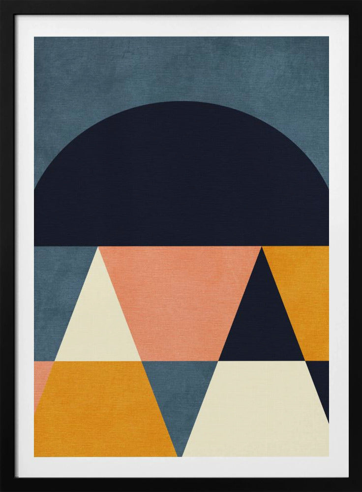 Regenbogen Plus Formen Blau Senf4 | Poster