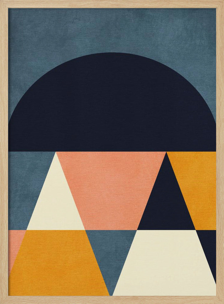 Regenbogen Plus Formen Blau Senf4 | Poster
