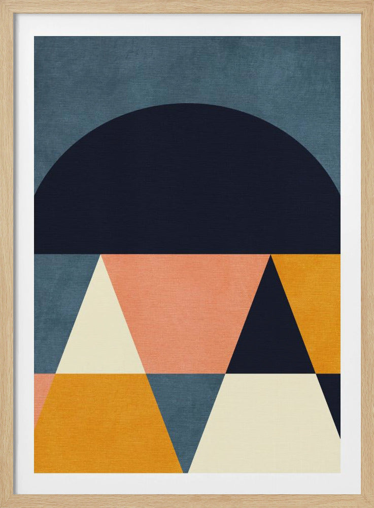Regenbogen Plus Formen Blau Senf4 | Poster