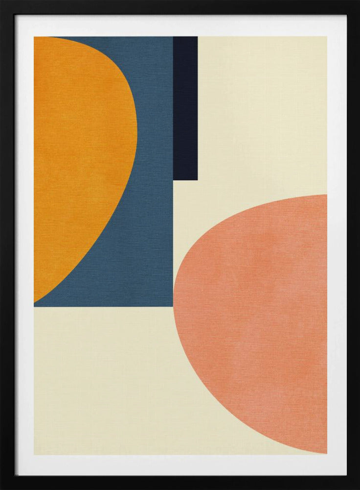 Regenbogen Plus Formen Blau Senf1 | Poster