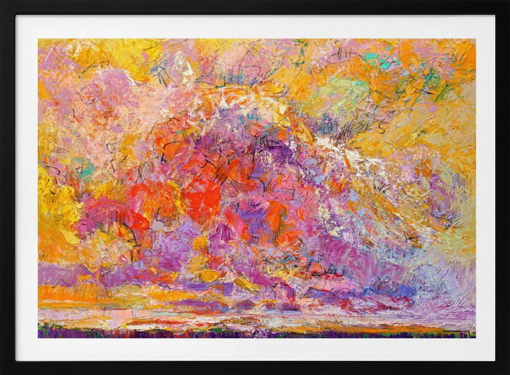 Expressionistisches buntes abstraktes Poster