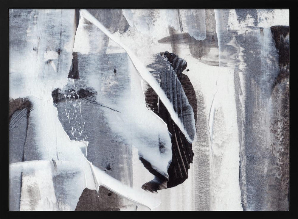 Monochrome Pinselstriche | Poster