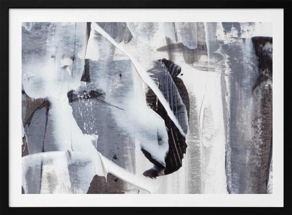 Monochrome Pinselstriche | Poster