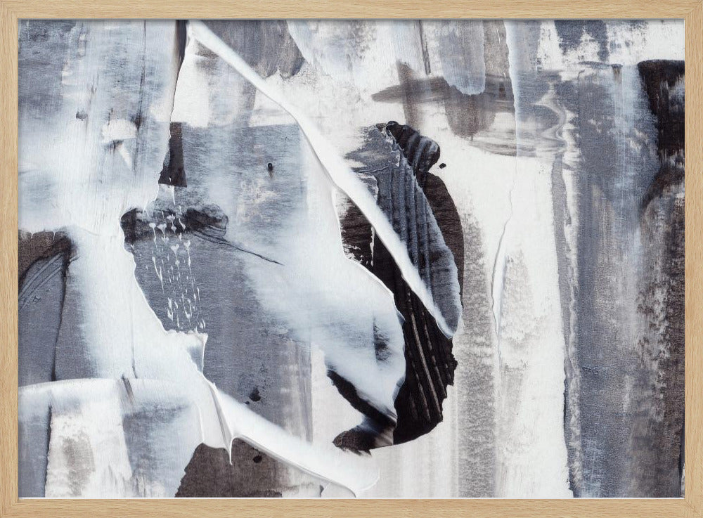 Monochrome Pinselstriche | Poster