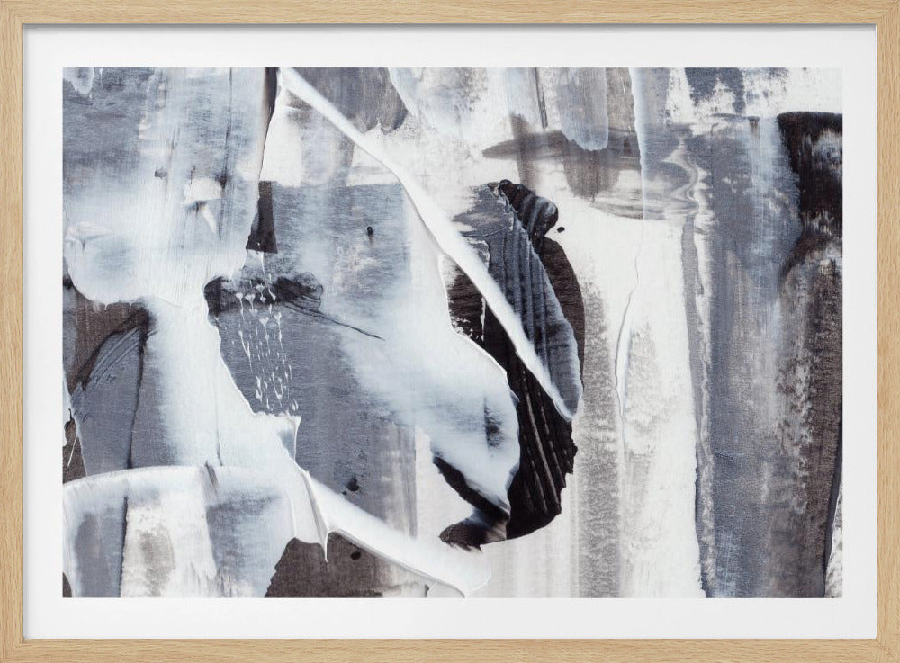 Monochrome Pinselstriche | Poster