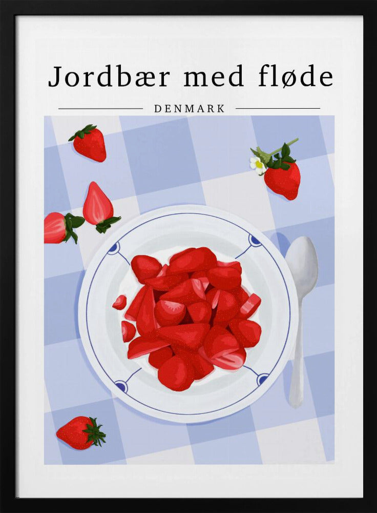 Erdbeere mit Sahne - Dänemark | Poster