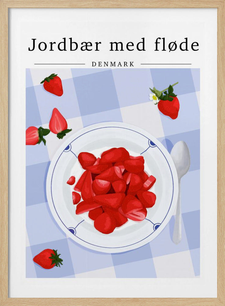 Erdbeere mit Sahne - Dänemark | Poster