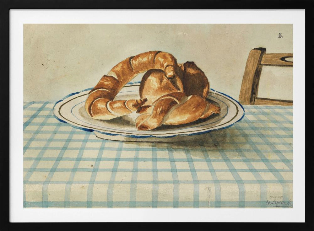 Stillleben mit Gebäckteller | Poster