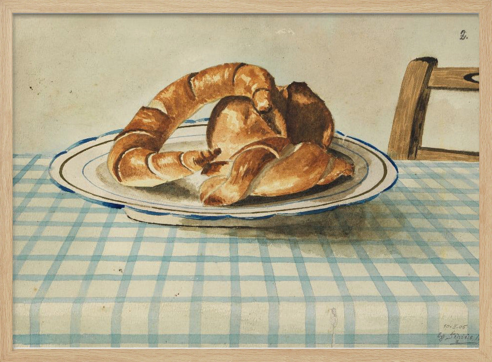 Stillleben mit Gebäckteller | Poster