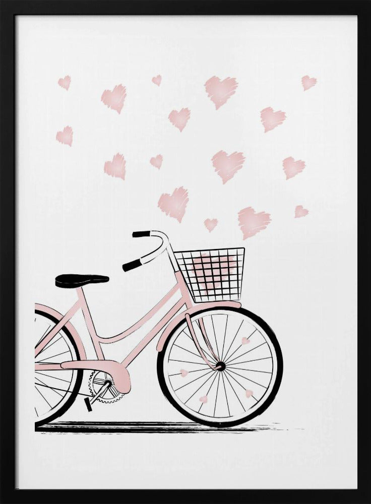 Fahrrad mit Herzen | Poster