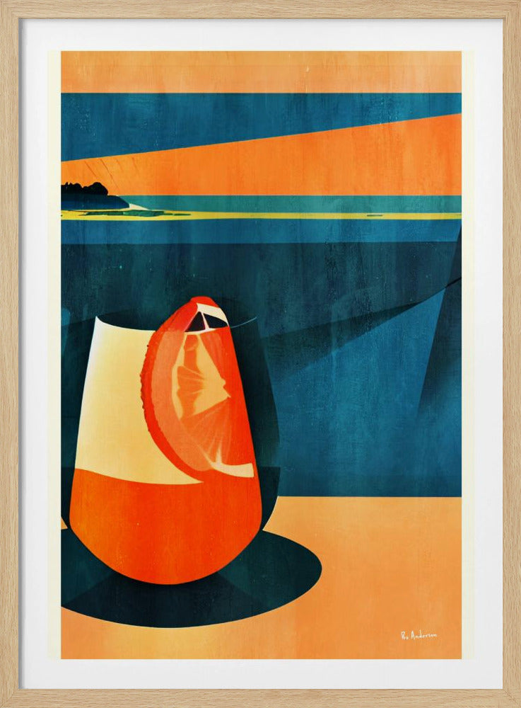 Negroni bei Sonnenuntergang | Poster