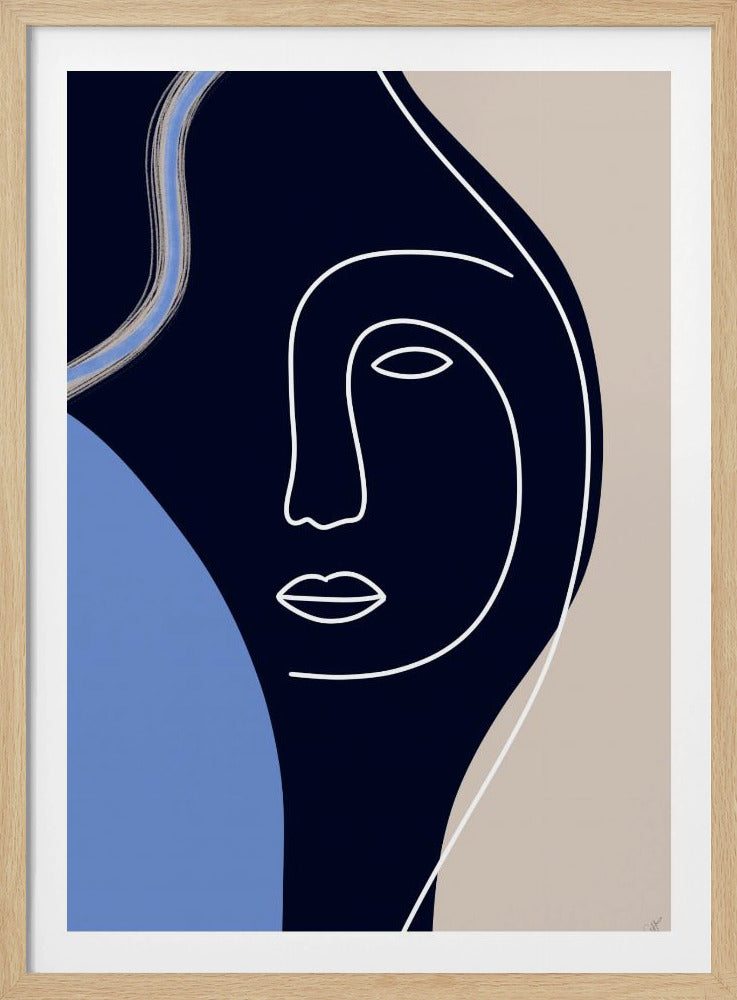 Line Art Gesicht | Poster
