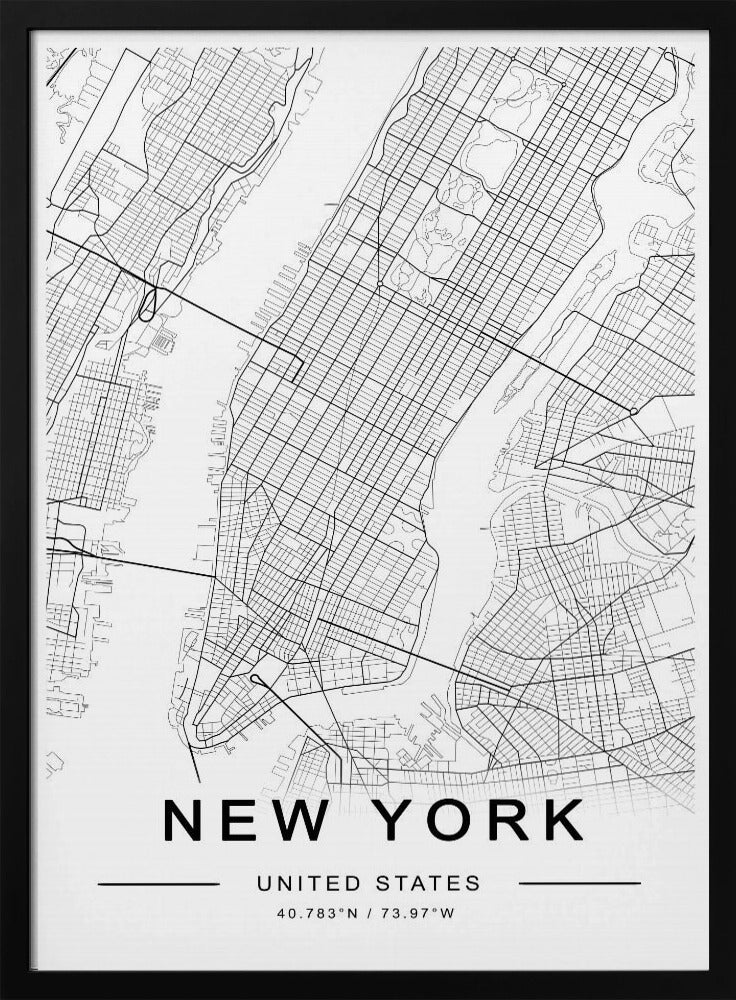 New York Karte | Poster