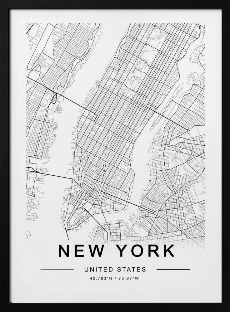 New York Karte | Poster