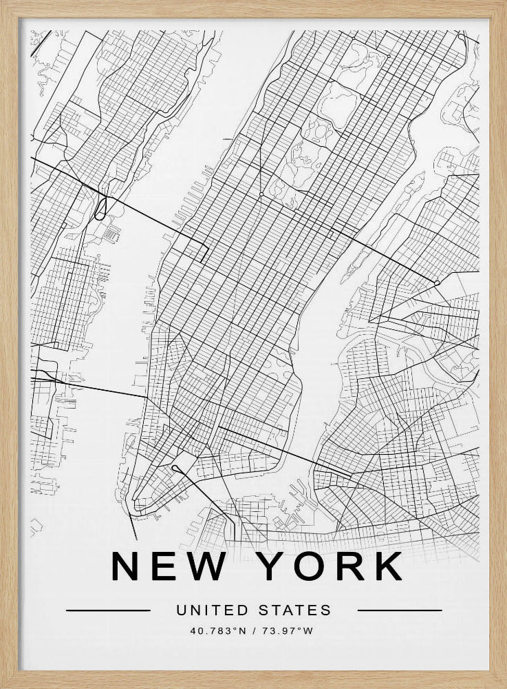 New York Karte | Poster