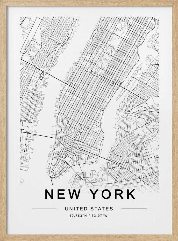 New York Karte | Poster